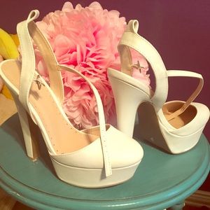White high heels